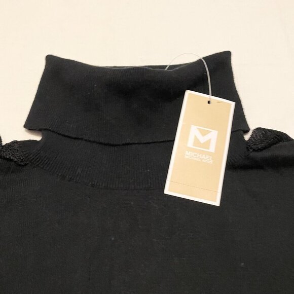Michael Kors Womens Size Small Long Sleeve Turtleneck Ruffled Sleeves Sweater - Picture 2 of 16